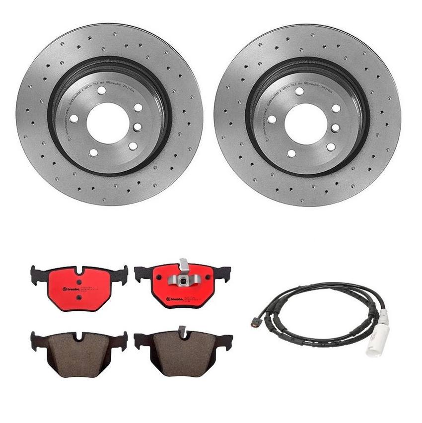 BMW Brembo Brake Kit Pads and Rotors Rear (336mm) (Xtra) (Ceramic